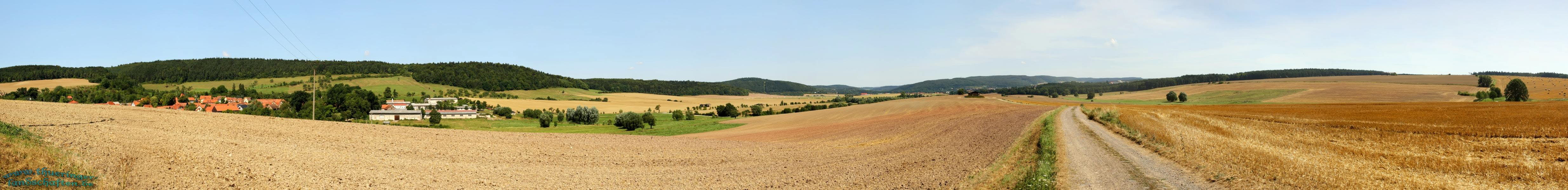 Blick von Tiefengruben aus auf Bad Berka