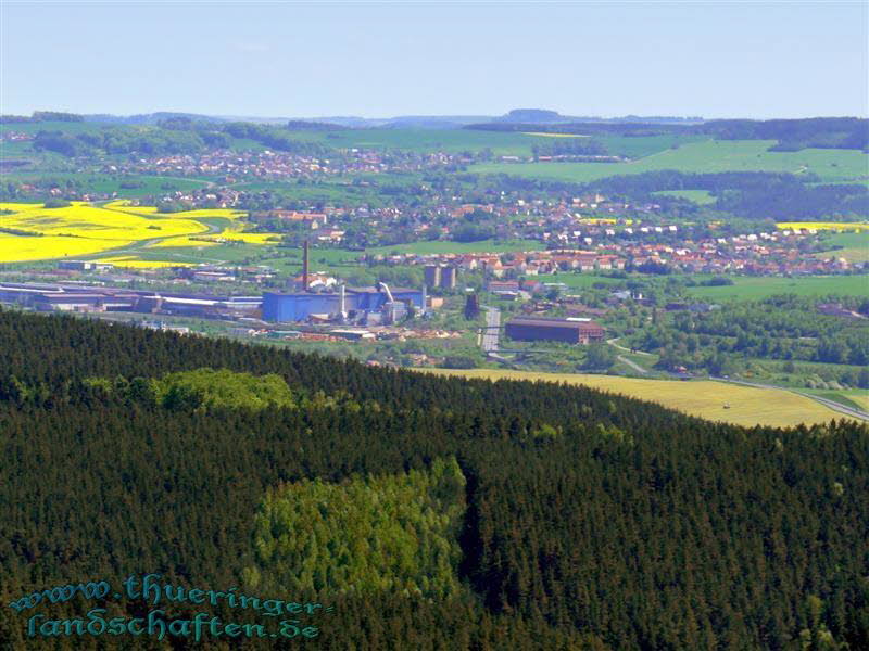 Blick vom Kulm Saalfeld auf Unterwellenborn