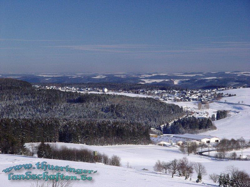 Blick vom Leipziger Turm bei Schmiedefeld aus (Reichmannsdorf)