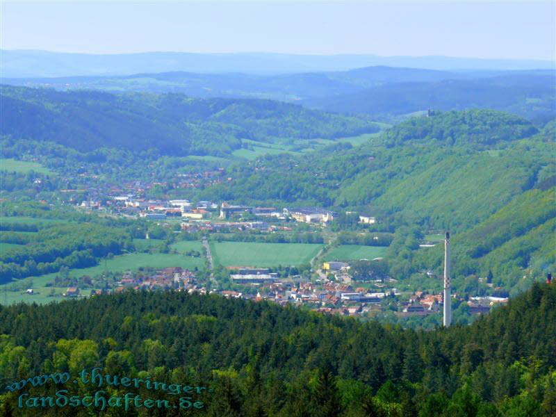 Blick vom Kulm Saalfeld - Bad Blankenburg, Schwarzatal