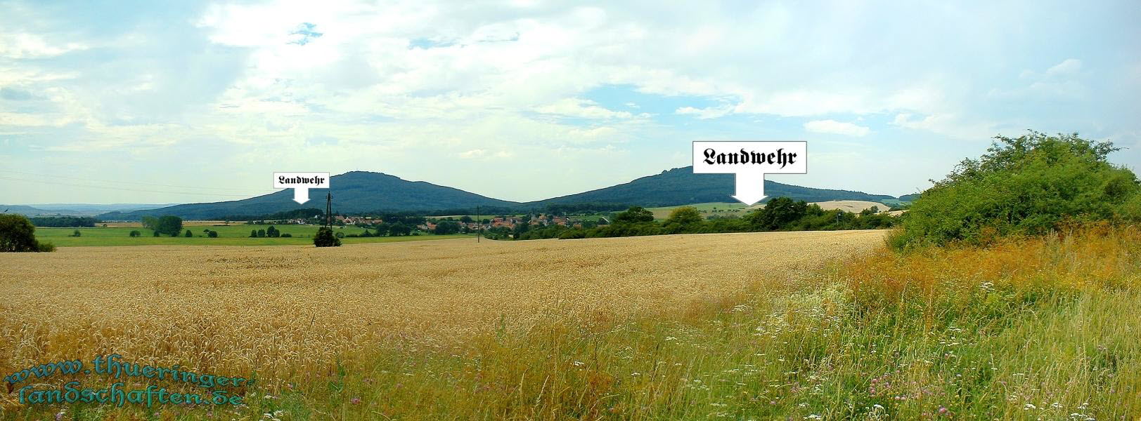 Landwehr bei Zeilfeld - Gesamtansichtsverlauf (li. ist Sden, re. ist Norden)