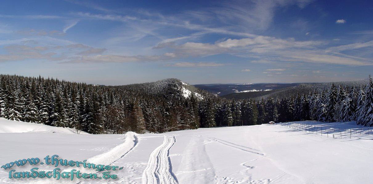 Blick von der Schmcke aus auf den Sachsenstein