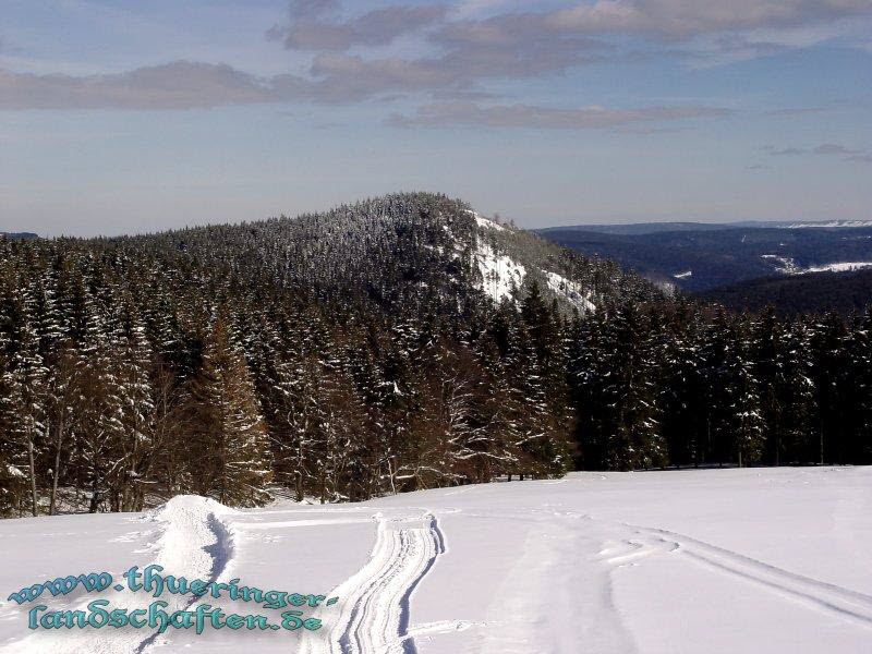 Blick von der Schmcke aus auf den Sachsenstein