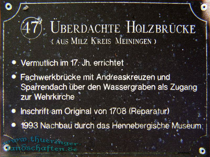 berdachte Holzbrcke