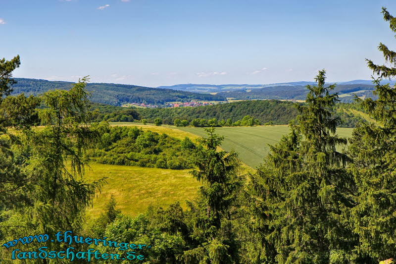 Weitsicht von der Burgruine Hanstein