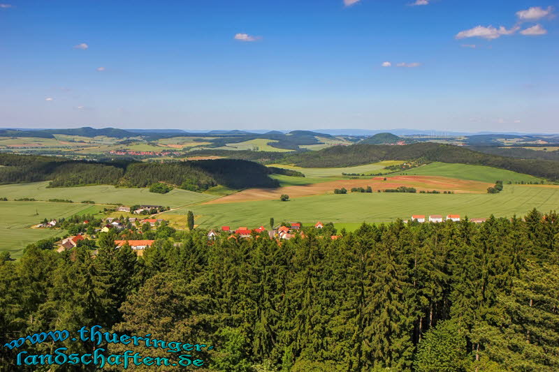 Weitsicht von der Burgruine Hanstein