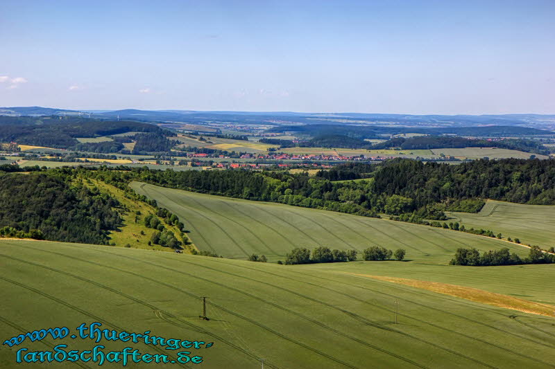 Weitsicht von der Burgruine Hanstein