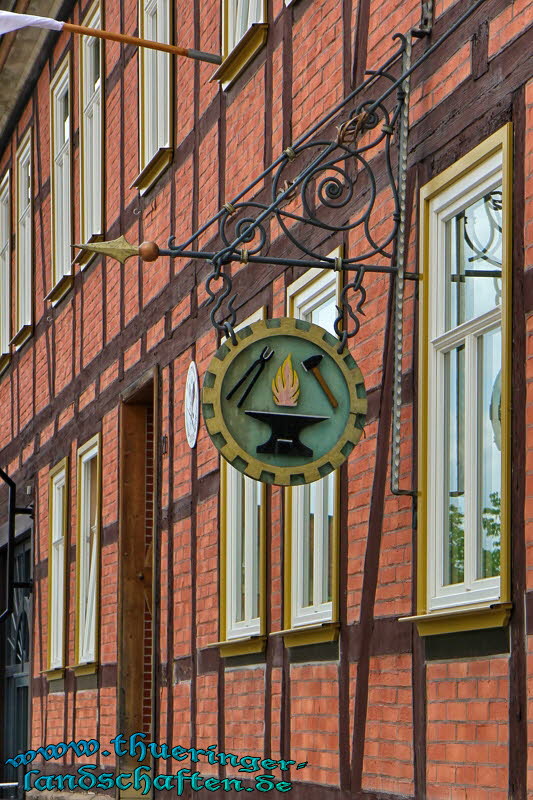 Hausschild in der Langen Strasse Worbis