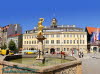 Marktbrunnen und Stadtschlo