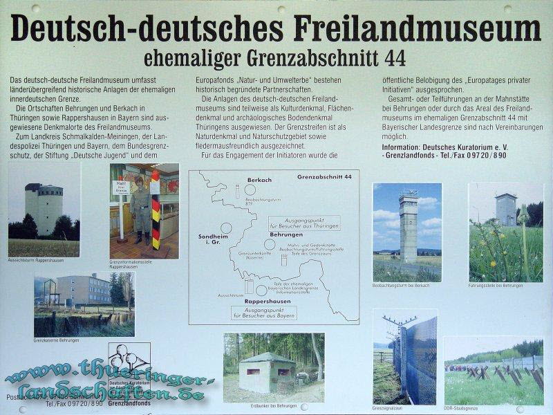 Infotafel zur Grenzanlage