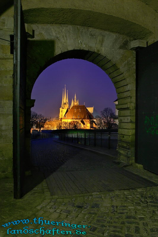 Erfurt bei Nacht