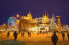 Weihnachtsmarkt Erfurt zur blauen Stunde